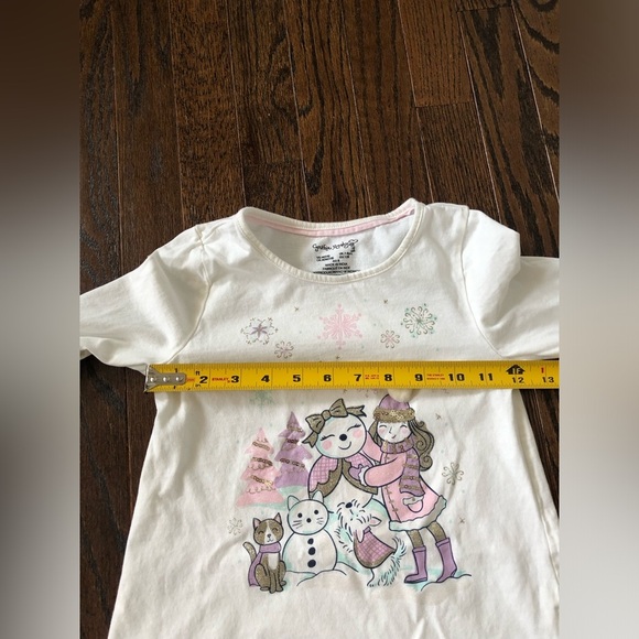 Cynthia Rowley Girls M (7/8) White Long-Sleeved Embellished Tee w/Lace Hem -EUC! - Picture 9 of 12